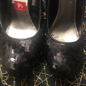 Black Sequined Shoes